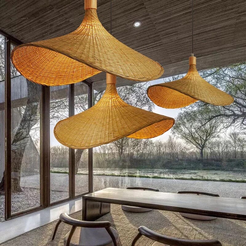 Moduro.co.uk Pendant lights Aemi Pendant – Handwoven Bamboo Light in Japandi Style