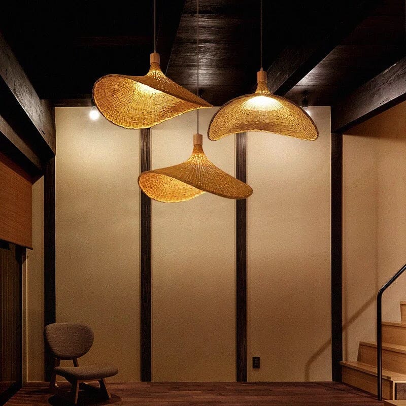 Moduro.co.uk Pendant lights Aemi Pendant – Handwoven Bamboo Light in Japandi Style