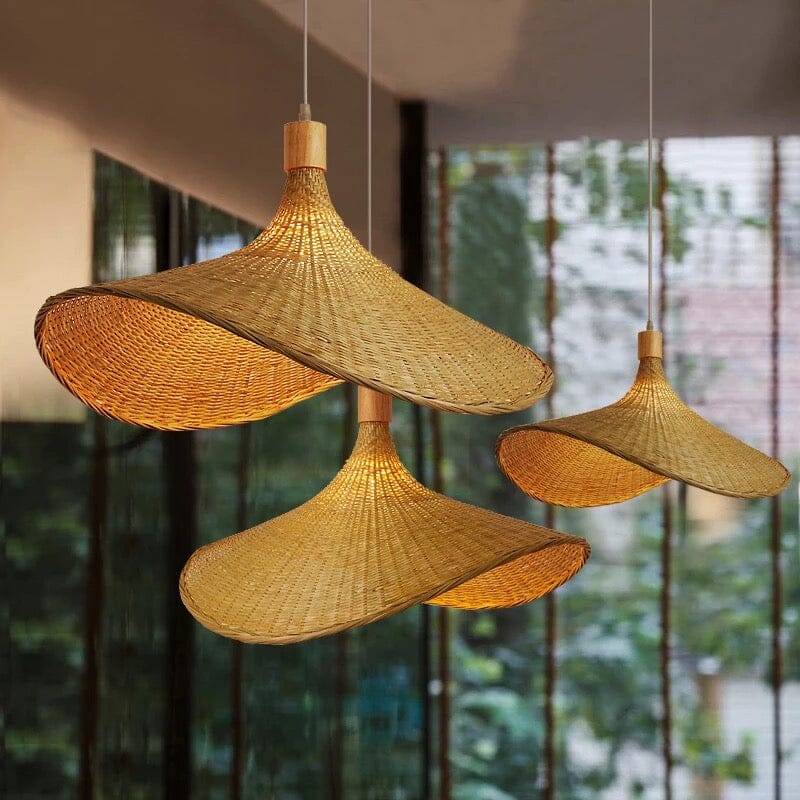 Moduro.co.uk Pendant lights Aemi Pendant – Handwoven Bamboo Light in Japandi Style