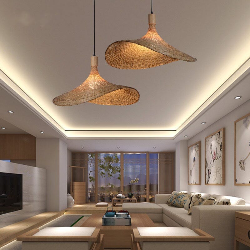 Moduro.co.uk Pendant lights Aemi Pendant – Handwoven Bamboo Light in Japandi Style