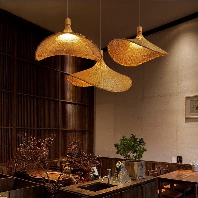 Moduro.co.uk Pendant lights Aemi Pendant – Handwoven Bamboo Light in Japandi Style