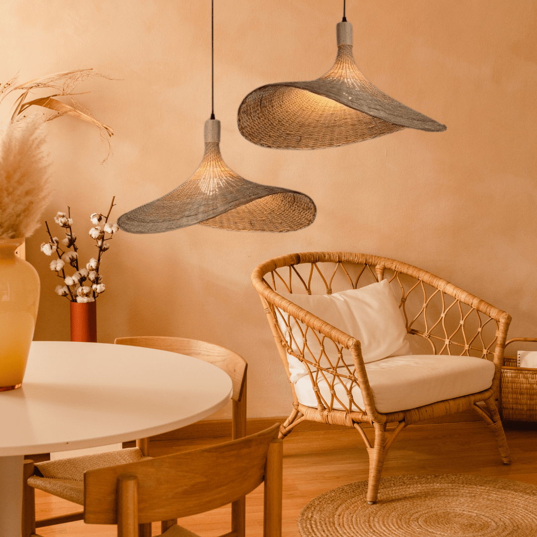 Moduro.co.uk Pendant lights Aemi Pendant – Handwoven Bamboo Light in Japandi Style