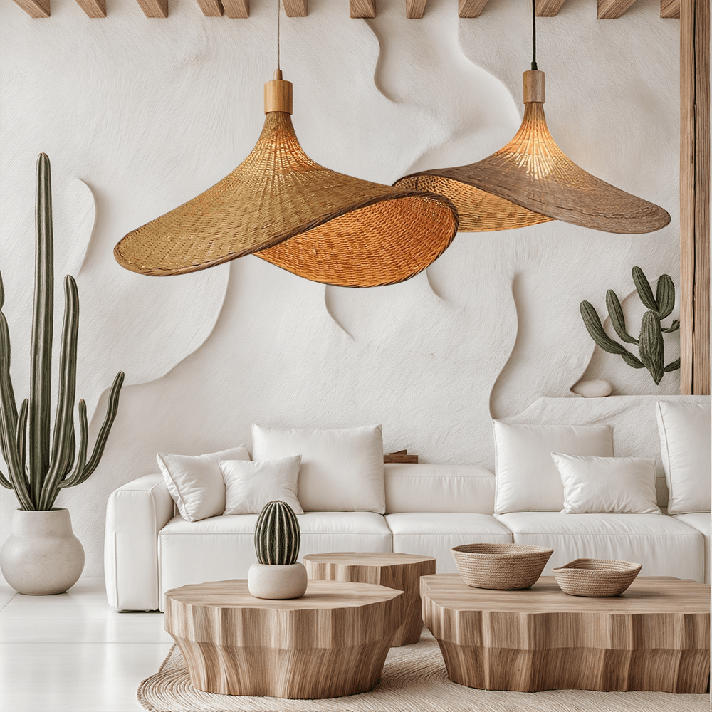 Moduro.co.uk Pendant lights Aemi Pendant – Handwoven Bamboo Light in Japandi Style
