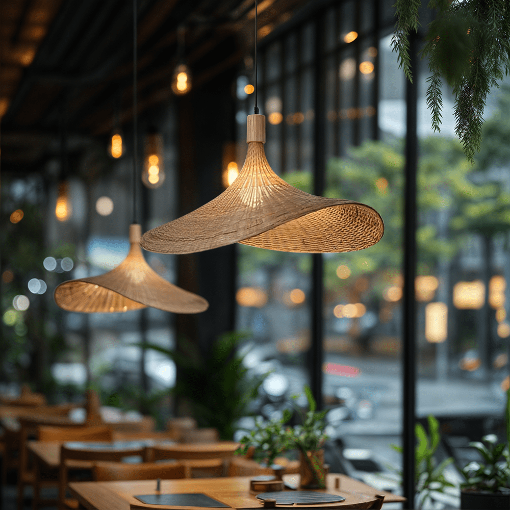 Moduro.co.uk Pendant lights Aemi Pendant – Handwoven Bamboo Light in Japandi Style