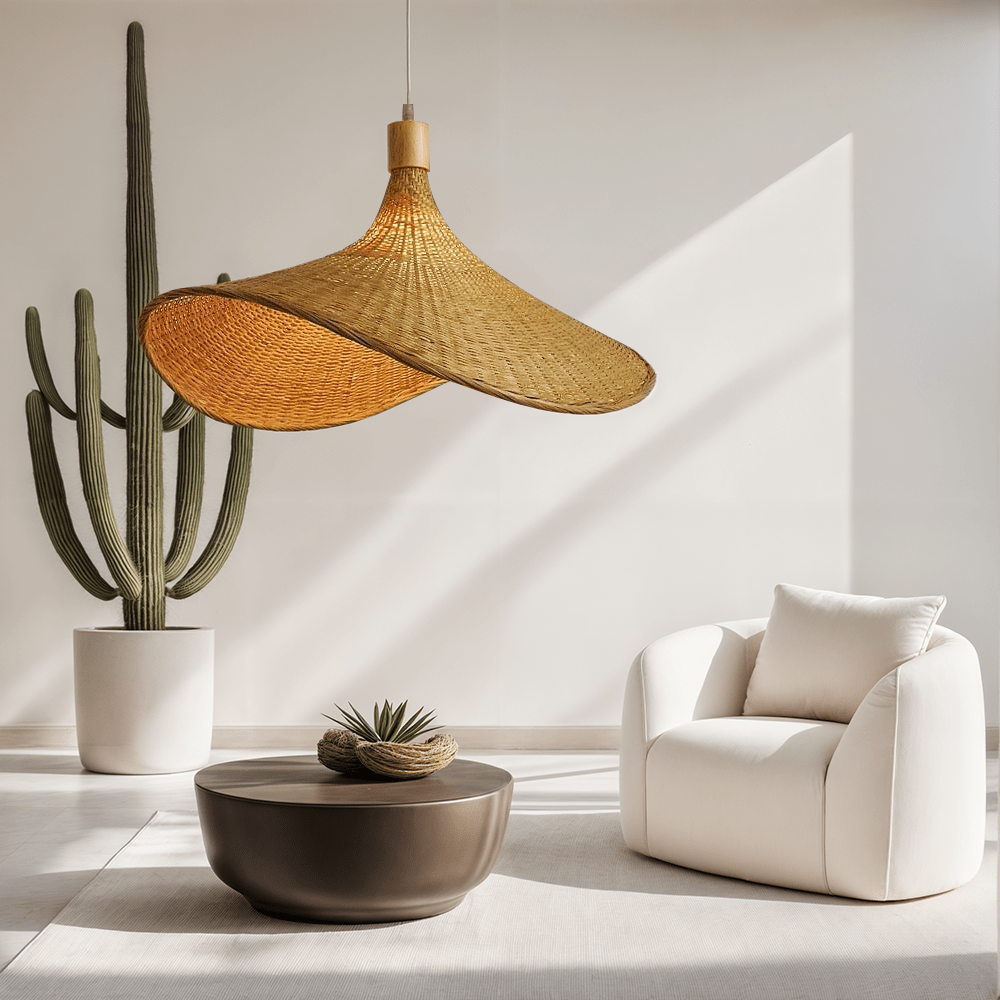 Moduro.co.uk Pendant lights Aemi Pendant – Handwoven Bamboo Light in Japandi Style