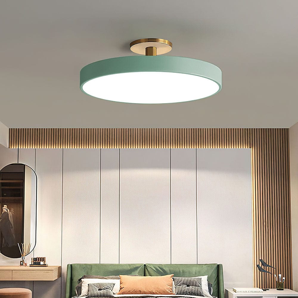 Moduro.co.uk Ceiling Light Green / D30cm*H15cm-16W / White Light LumoCirca – Minimalist Round LED Ceiling Light – Modern Flush Mount Fixture