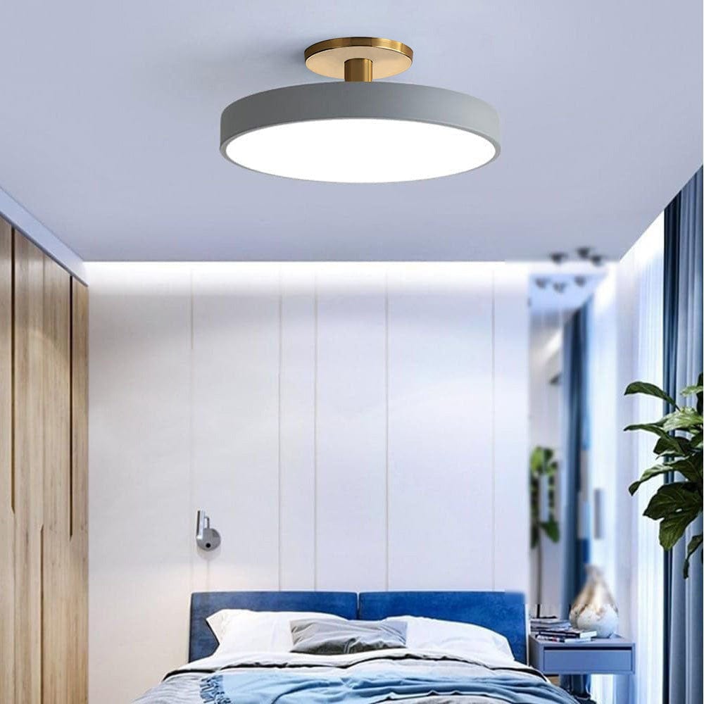 Moduro.co.uk Ceiling Light Grey / D50cm*H15cm-36W / White Light LumoCirca – Minimalist Round LED Ceiling Light – Modern Flush Mount Fixture