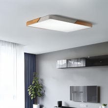 Moduro.co.uk ceiling lamps Lunor – Ultra-Slim Scandinavian Ceiling Light with Wooden Accent