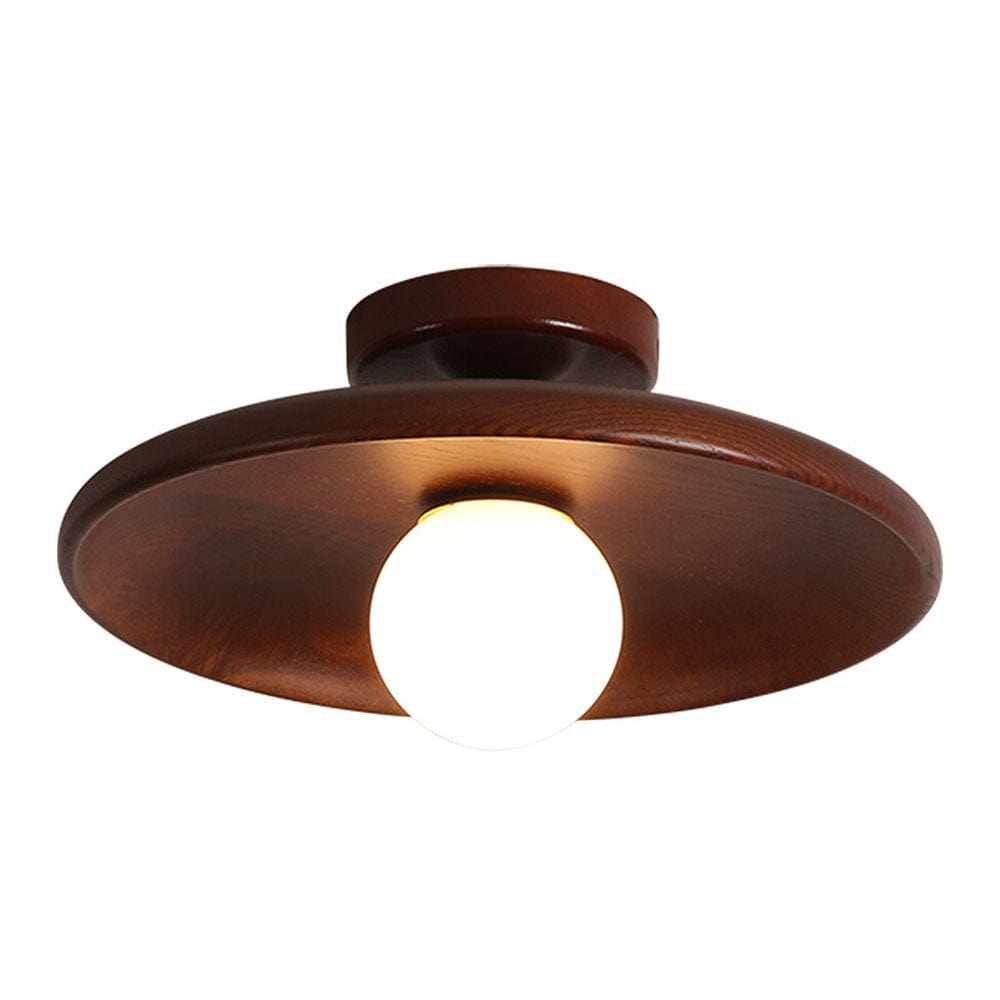 Moduro.co.uk Ceiling Light Nordic Minimalist Round Ceiling Light – Modern Wooden Fixture – Hallway & Living Room