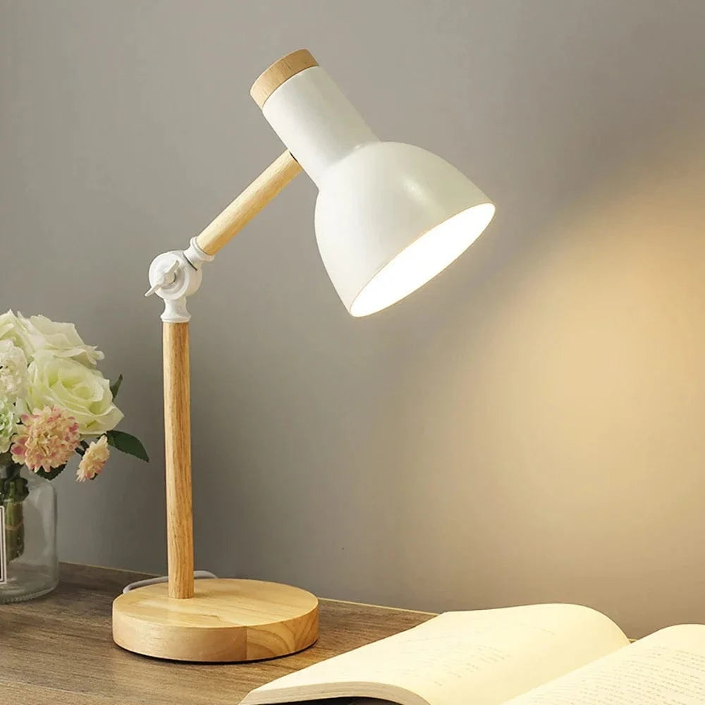 Moduro.co.uk Desk Lamps Nordic Wooden Desk Lamp – Scandinavian Style – Adjustable Reading Desk Light