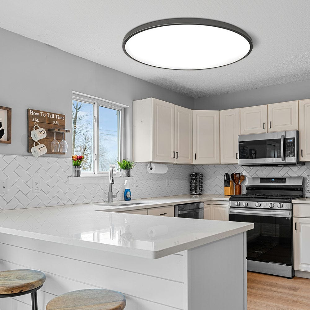 Moduro.co.uk Ceiling Light Black / D23*H6cm(18W) / White Light Nordura – Minimalism Round Ceiling Light – LED Flush Mount – Scandinavian Style