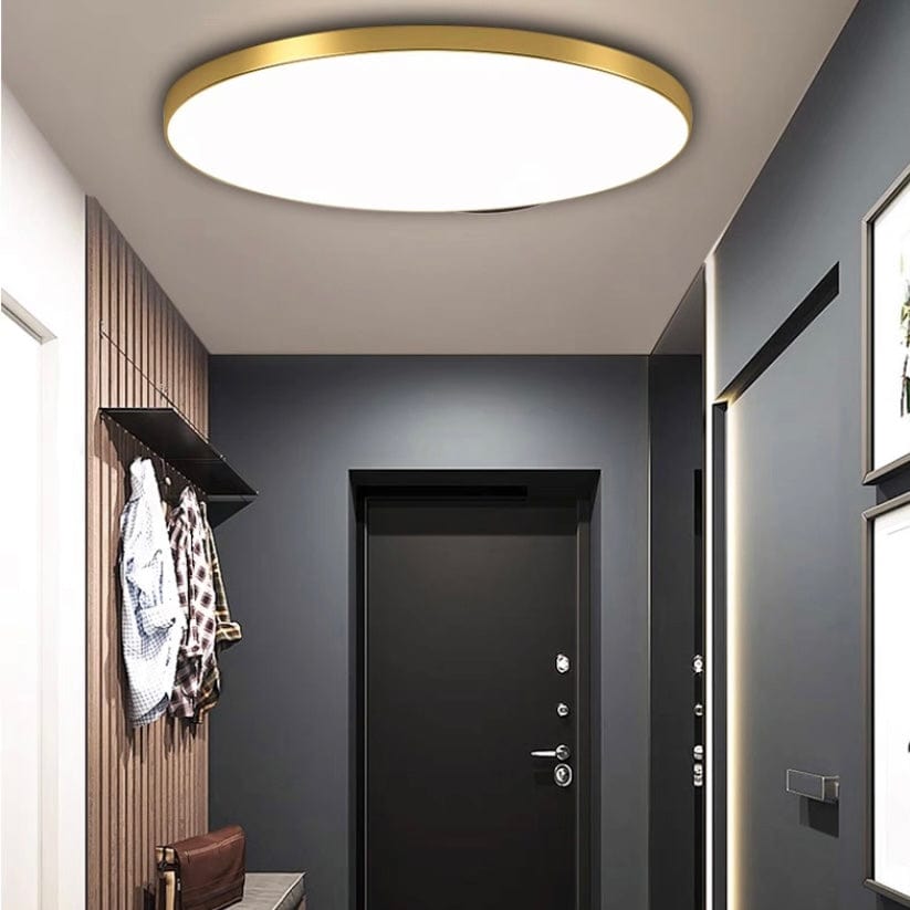 Moduro.co.uk Ceiling Light Gold / D37*H6cm(45W) / 3 Color Change Controlled By Switch Nordura – Minimalism Round Ceiling Light – LED Flush Mount – Scandinavian Style