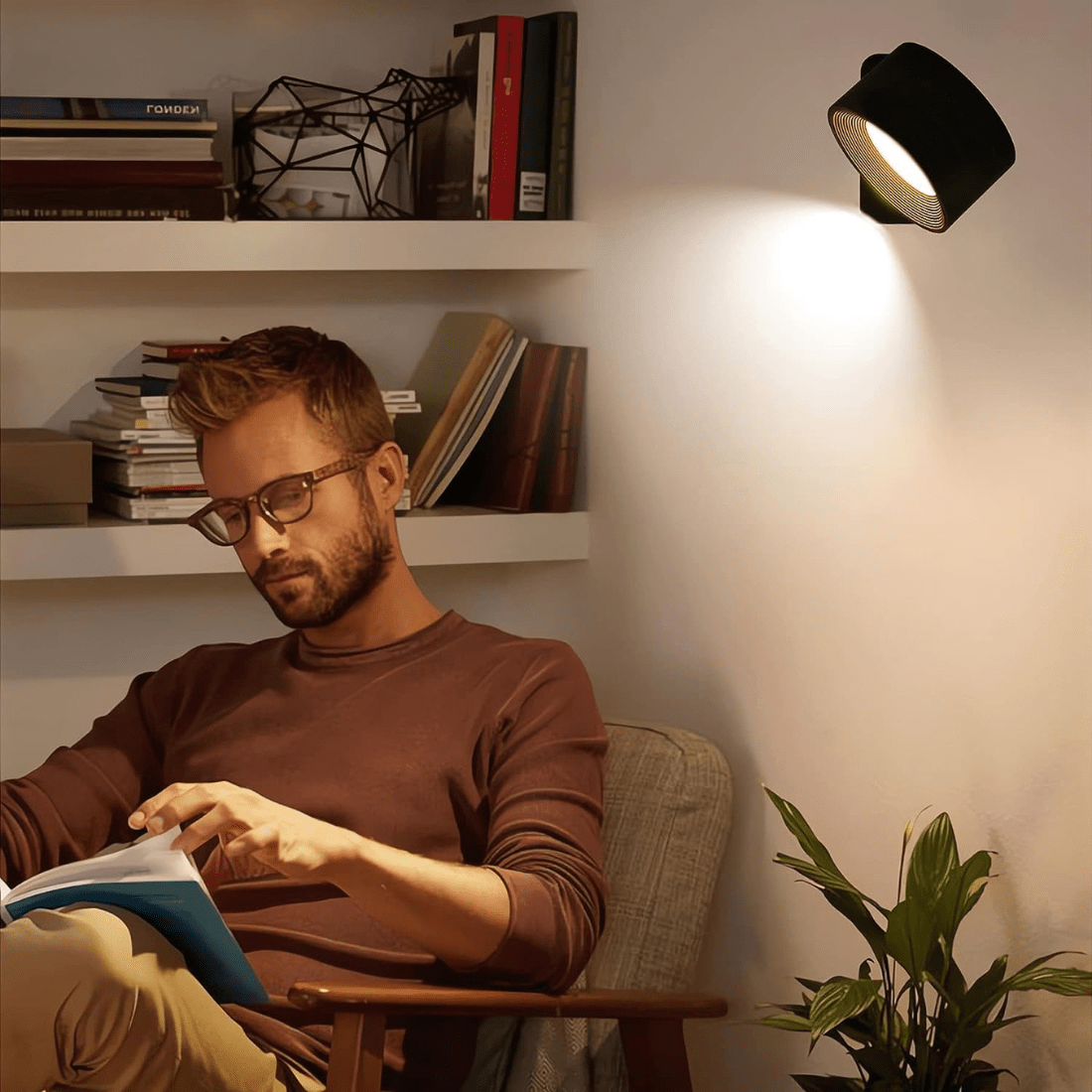 Moduro.co.uk Wall Lamp Orlo – 360° Wireless Wall Light in Nordic Style