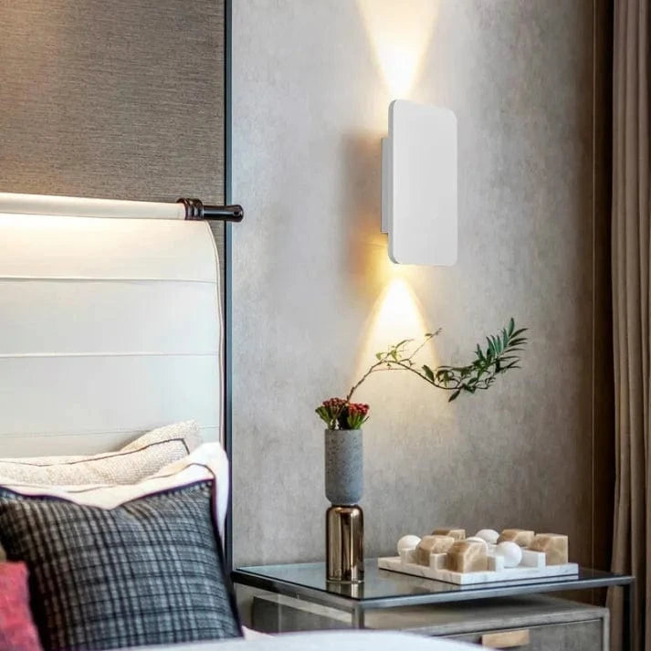 Moduro.co.uk Wall Light Fixtures White / Cool White Rectangular Wall Lamp – Modern LED Wall Light – Metal – Multiple Colours – Indoor Use