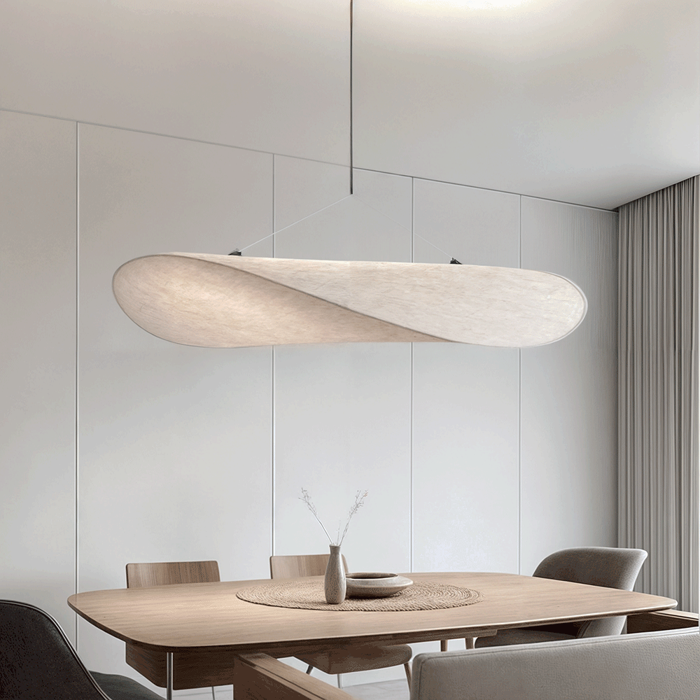 Moduro.co.uk Pendant lights D 4" x 15.7" / 10 x 40cm / 3000K Warm Light Silka Pendant – Nordic Floating Light in Wabi Sabi Style