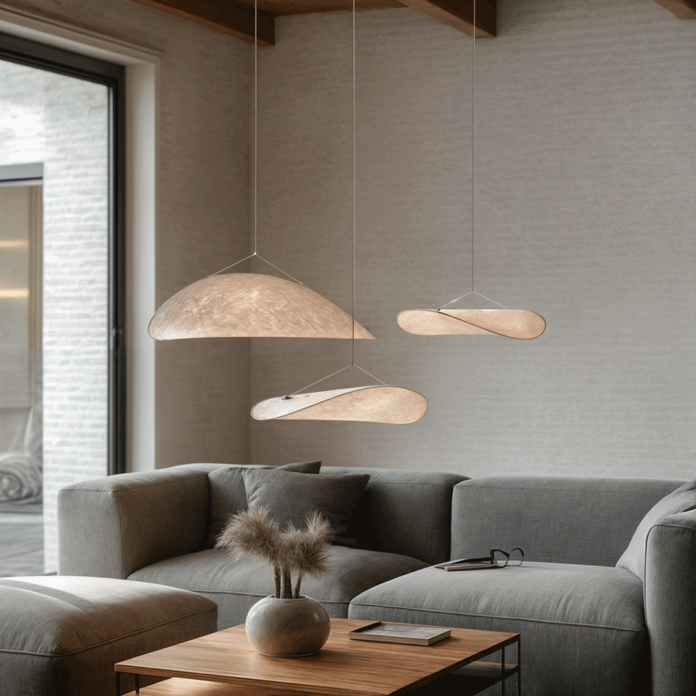 Moduro.co.uk Pendant lights Silka Pendant – Nordic Floating Light in Wabi Sabi Style