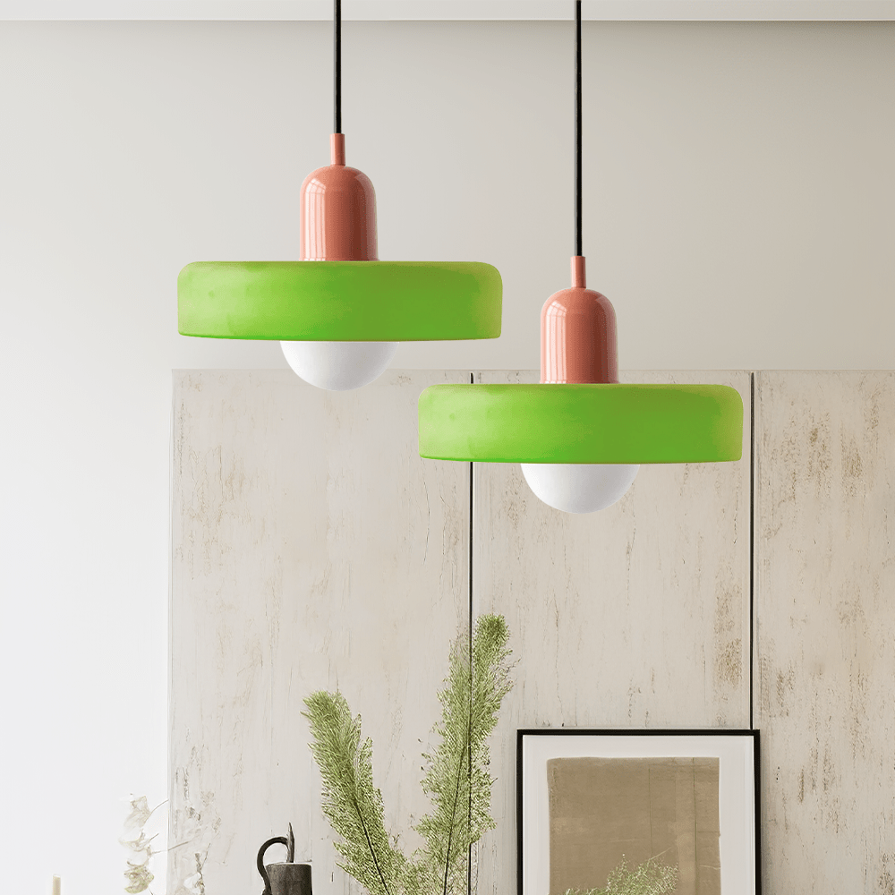 Moduro.co.uk Pendant Lights Green (matte) / Pink / 25 x 18 cm VitraGlow – Colorful Glass Pendant – Modern Artistic Ceiling Lamp – Adjustable