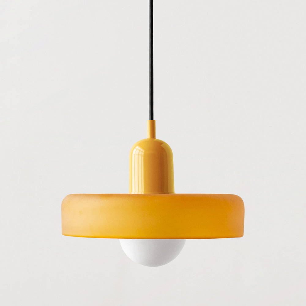 Moduro.co.uk Pendant Lights Yellow (matte) / Yellow / 25 x 18 cm VitraGlow – Colorful Glass Pendant – Modern Artistic Ceiling Lamp – Adjustable
