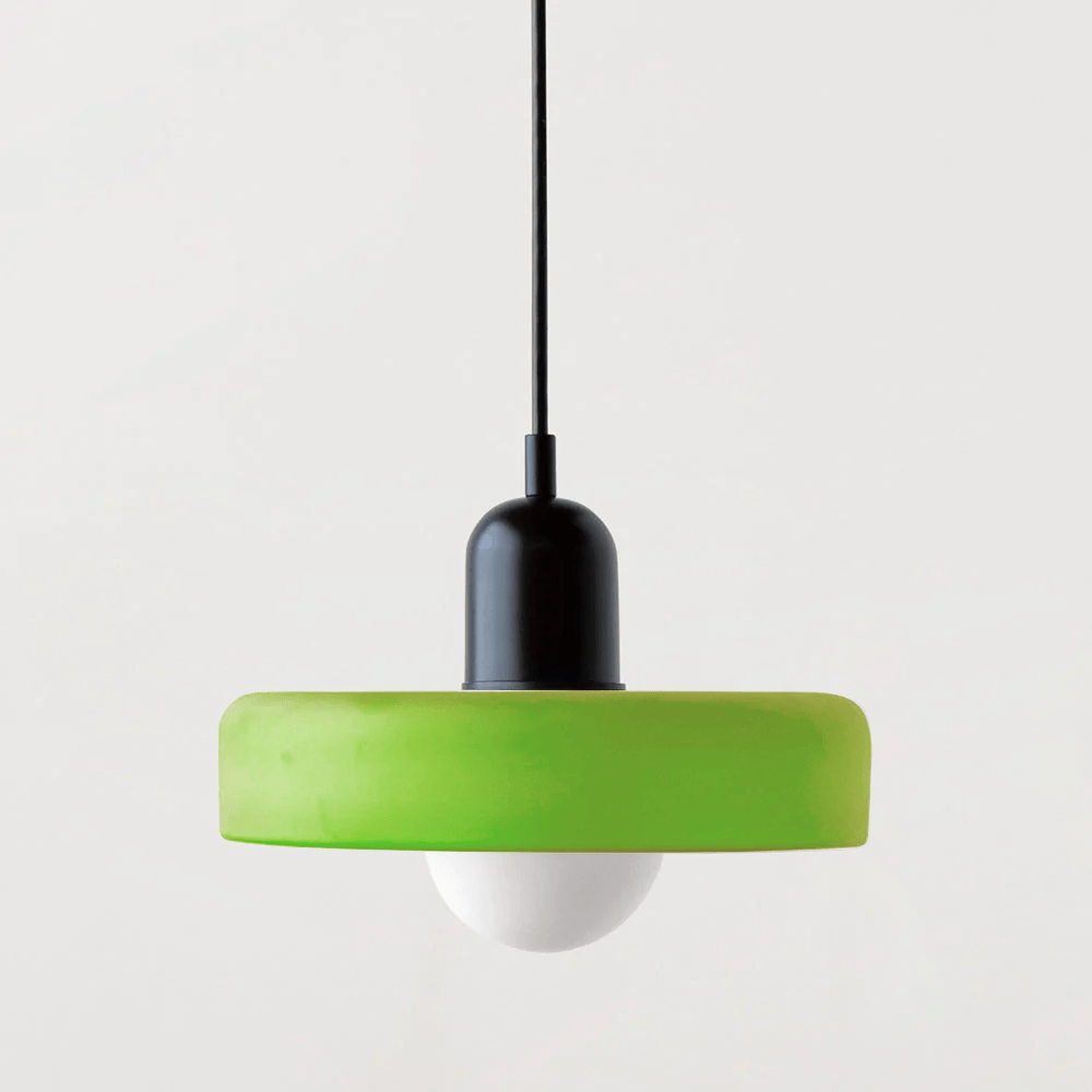 Moduro.co.uk Pendant Lights Green (matte) / Black / 25 x 18 cm VitraGlow – Colorful Glass Pendant – Modern Artistic Ceiling Lamp – Adjustable
