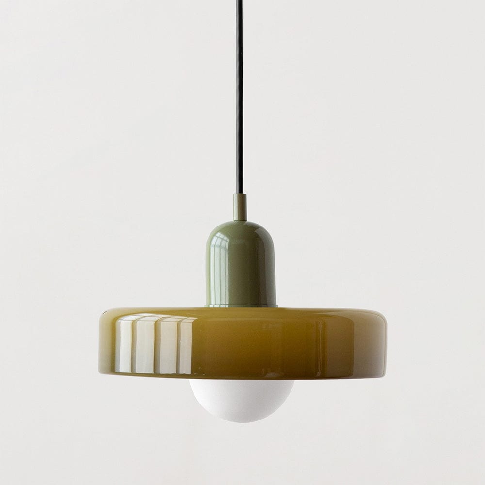 Moduro.co.uk Pendant Lights Army Green / Green / 25 x 18 cm VitraGlow – Colorful Glass Pendant – Modern Artistic Ceiling Lamp – Adjustable