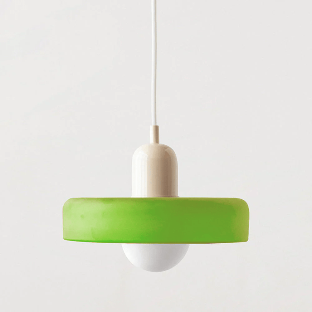 Moduro.co.uk Pendant Lights Green (matte) / Beige / 25 x 18 cm VitraGlow – Colorful Glass Pendant – Modern Artistic Ceiling Lamp – Adjustable