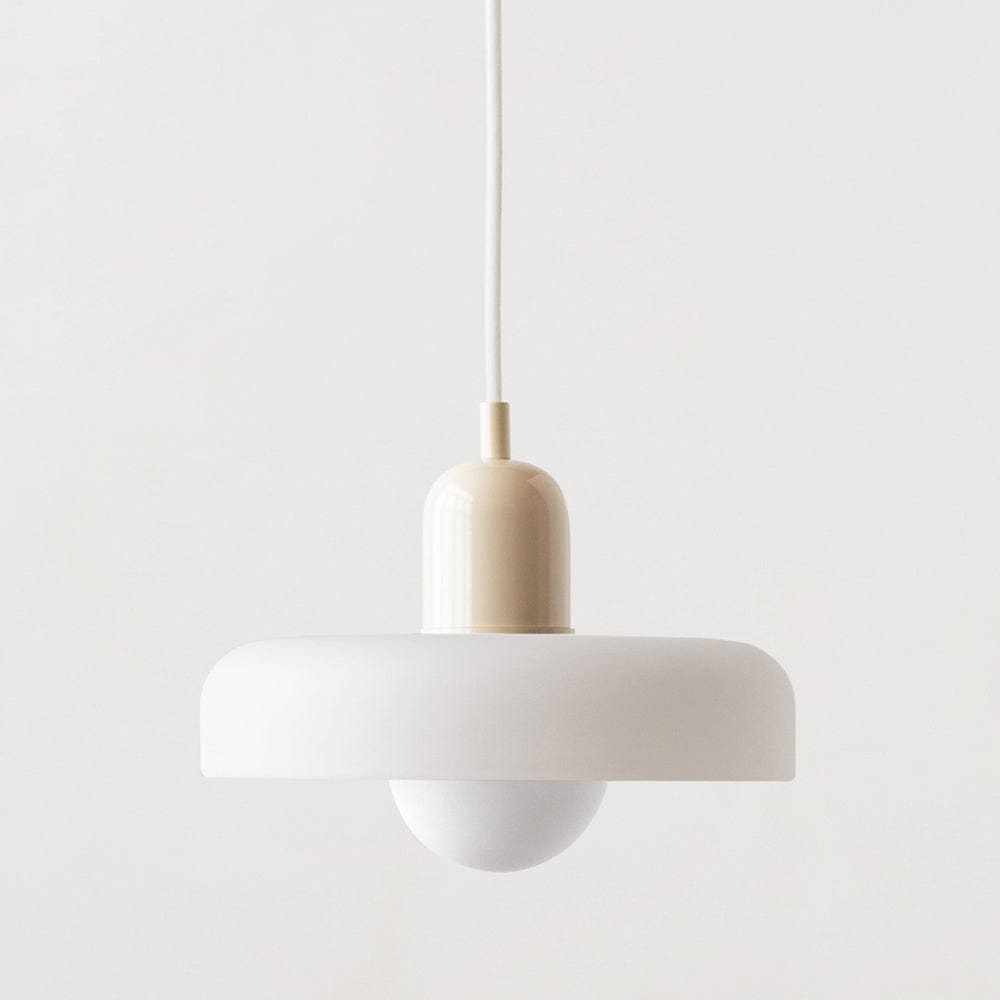 Moduro.co.uk Pendant Lights White / Beige / 25 x 18 cm VitraGlow – Colorful Glass Pendant – Modern Artistic Ceiling Lamp – Adjustable