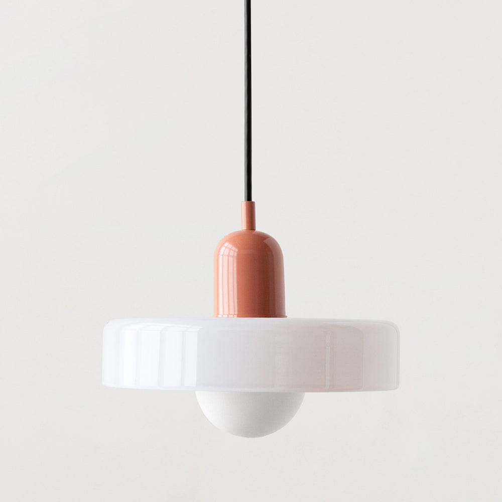 Moduro.co.uk Pendant Lights White / Pink / 25 x 18 cm VitraGlow – Colorful Glass Pendant – Modern Artistic Ceiling Lamp – Adjustable