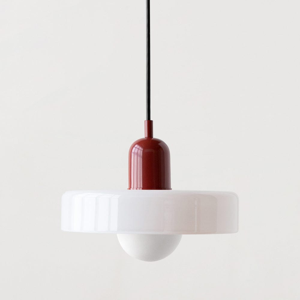 Moduro.co.uk Pendant Lights White / Red / 25 x 18 cm VitraGlow – Colorful Glass Pendant – Modern Artistic Ceiling Lamp – Adjustable