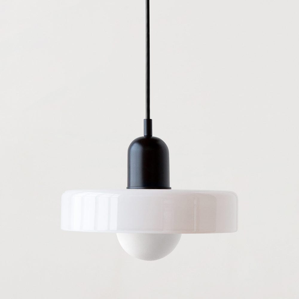 Moduro.co.uk Pendant Lights White / Black / 25 x 18 cm VitraGlow – Colorful Glass Pendant – Modern Artistic Ceiling Lamp – Adjustable
