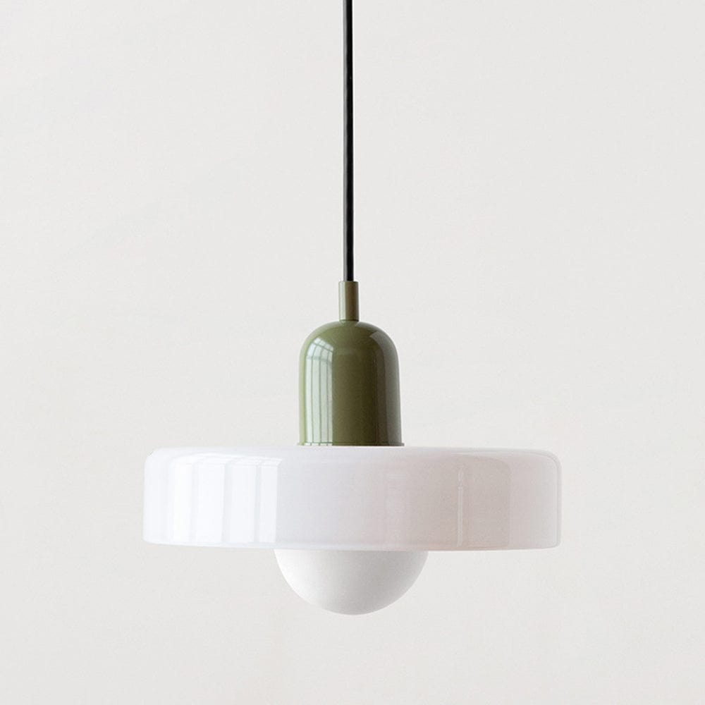 Moduro.co.uk Pendant Lights White / Green / 25 x 18 cm VitraGlow – Colorful Glass Pendant – Modern Artistic Ceiling Lamp – Adjustable