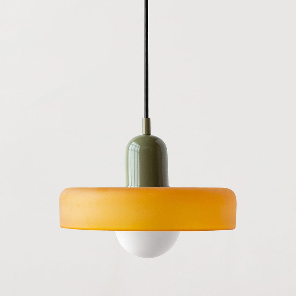 Moduro.co.uk Pendant Lights Yellow (matte) / Green / 25 x 18 cm VitraGlow – Colorful Glass Pendant – Modern Artistic Ceiling Lamp – Adjustable