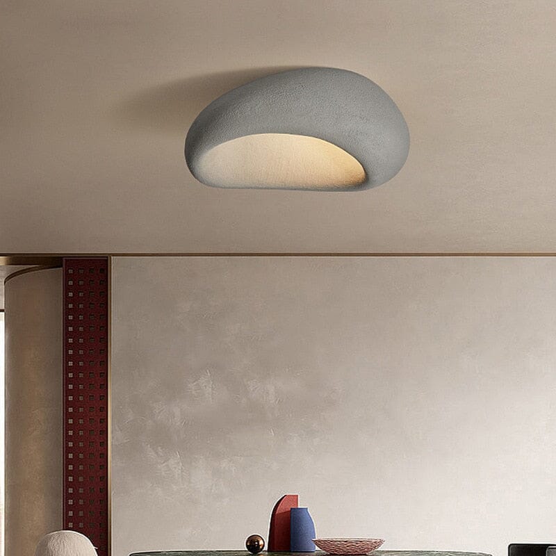 Moduro.co.uk ceiling lamps Dark Grey / Warm white | 17.7" / 45cm Wabi Glow – Japandi Flush Ceiling Light