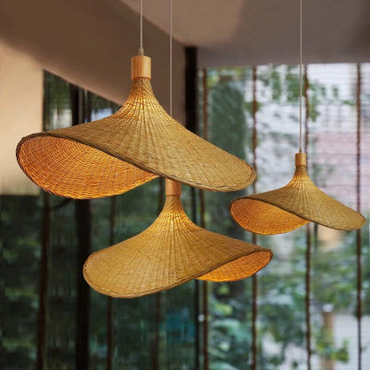 Moduro.co.uk Pendant lights Aemi Pendant – Handwoven Bamboo Light in Japandi Style