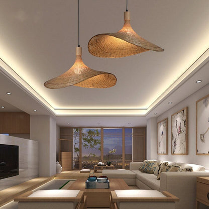Moduro.co.uk Pendant lights Aemi Pendant – Handwoven Bamboo Light in Japandi Style