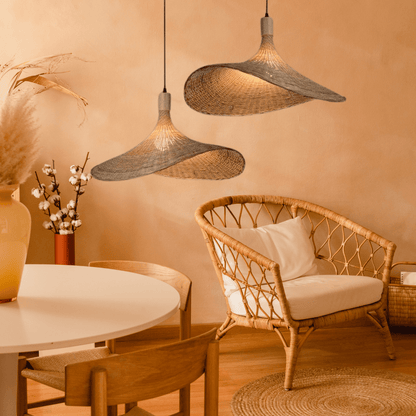 Moduro.co.uk Pendant lights Aemi Pendant – Handwoven Bamboo Light in Japandi Style
