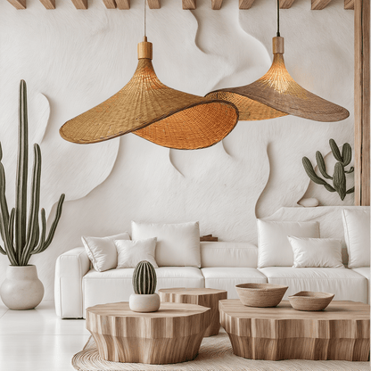 Moduro.co.uk Pendant lights Aemi Pendant – Handwoven Bamboo Light in Japandi Style