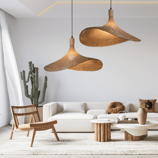 Moduro.co.uk Pendant lights Aemi Pendant – Handwoven Bamboo Light in Japandi Style