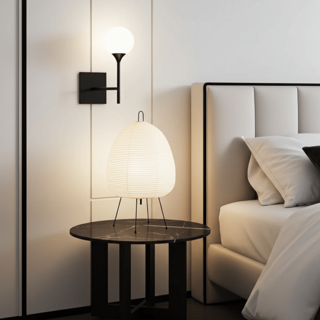 Moduro.co.uk Table Lamps AuriZen – Japanese Rice Paper Lamp – LED – Wabi-Sabi Inspired – Bedside & Desk