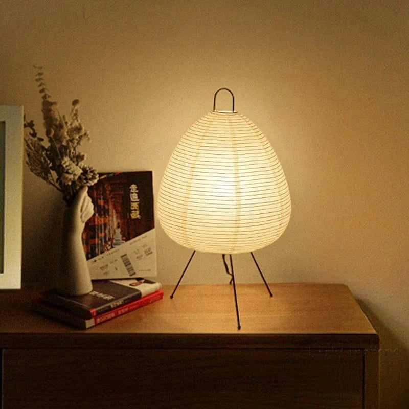 Moduro.co.uk Table Lamps AuriZen – Japanese Rice Paper Lamp – LED – Wabi-Sabi Inspired – Bedside & Desk