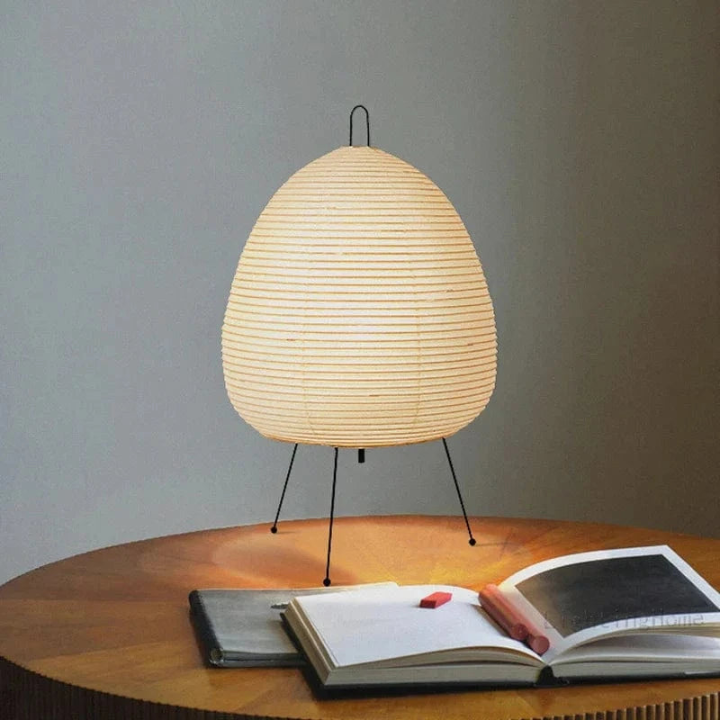 Moduro.co.uk Table Lamps AuriZen – Japanese Rice Paper Lamp – LED – Wabi-Sabi Inspired – Bedside & Desk