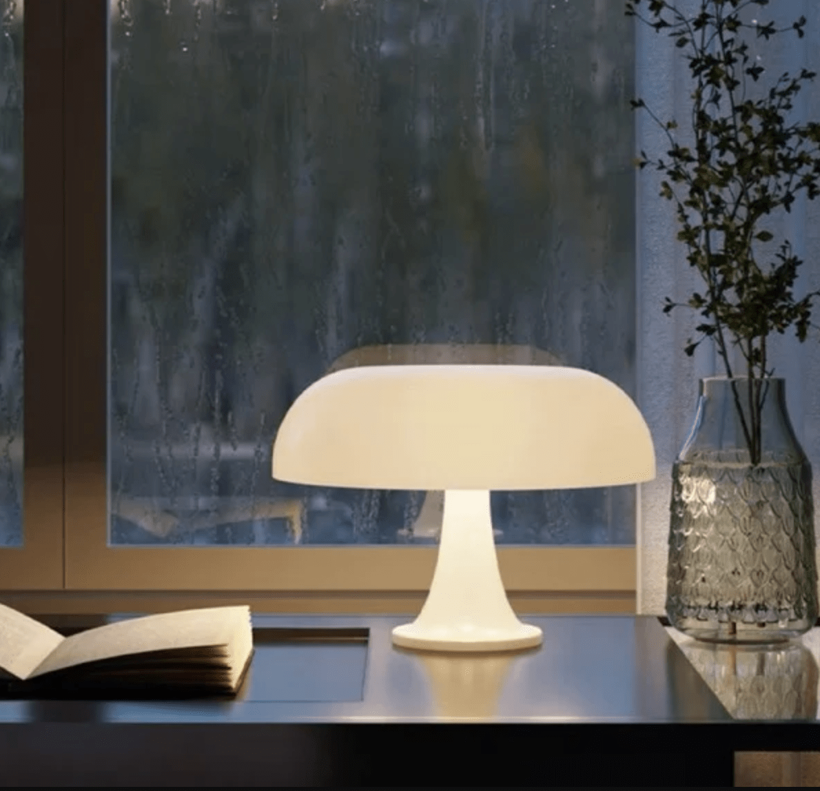 Moduro.co.uk Desk Lamps White AuroMush – Nordic Mushroom Table Lamp – LED – Rechargeable – Desk & Reading Lamp