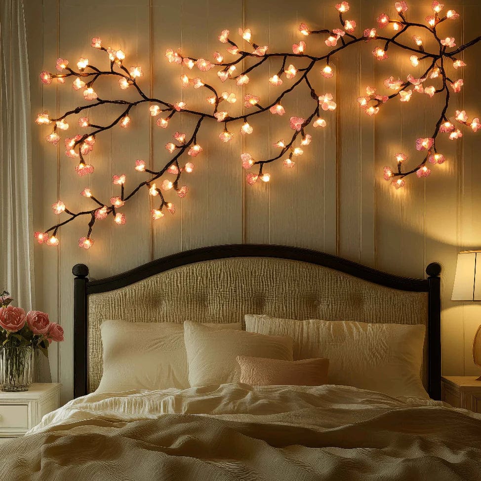 Moduro.co.uk Wall Light Fixtures Cherry Blossom Whisper Wall Light – LED Floral Wall Lamp – 1,6 m – Warm 2700K Glow