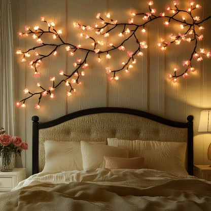 Moduro.co.uk Wall Light Fixtures Cherry Blossom Whisper Wall Light – LED Floral Wall Lamp – 1,6 m – Warm 2700K Glow
