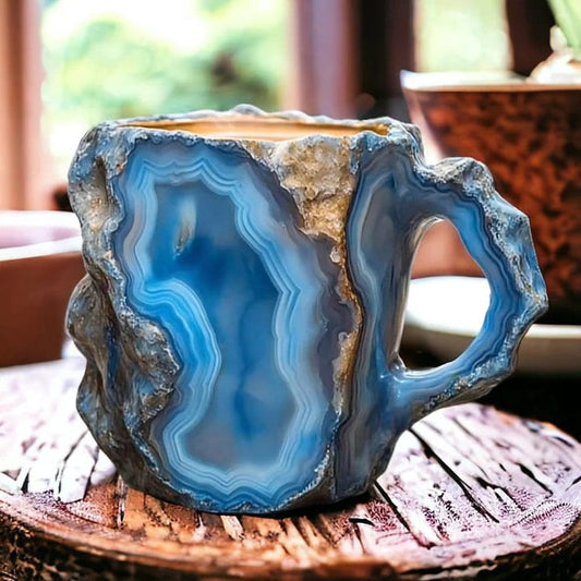 Moduro.co.uk Home & Living Achat Handcrafted Mineral Crystal Mug – 400ml, Insulated & Microwave Safe, Unique Artisan Design