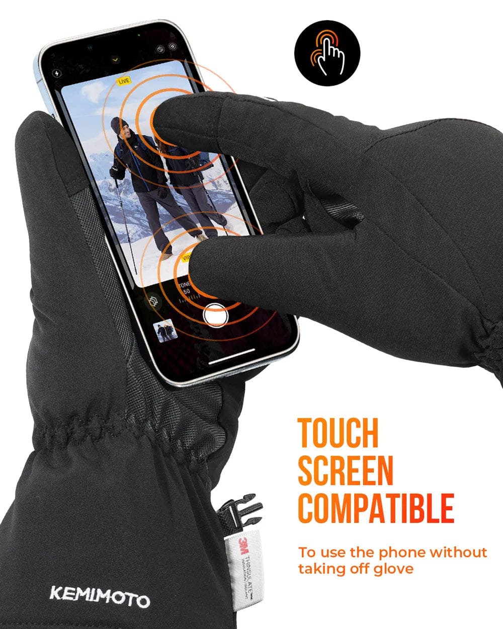 Moduro.co.uk Gloves & Mittens Heated Winter Gloves – Electric Heated Gloves – 7,4 V Battery – 45–60°C Warmth