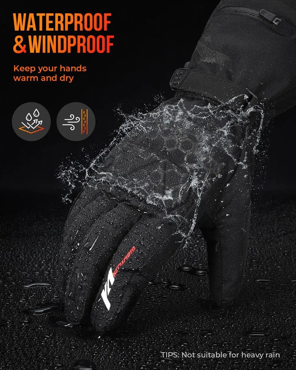 Moduro.co.uk Gloves & Mittens Heated Winter Gloves – Electric Heated Gloves – 7,4 V Battery – 45–60°C Warmth