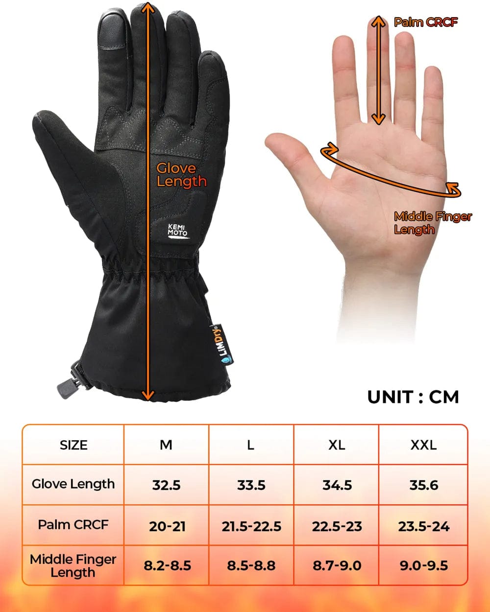 Moduro.co.uk Gloves & Mittens Heated Winter Gloves – Electric Heated Gloves – 7,4 V Battery – 45–60°C Warmth