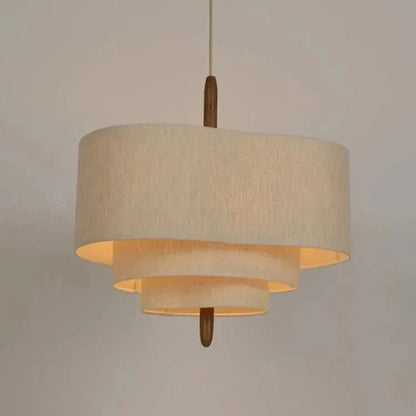 Moduro.co.uk Chandelier Japanese Chandelier – Wabi Sabi Fabric Pendant Light – Minimalist Japandi Style – Adjustable 300cm Wire – E27
