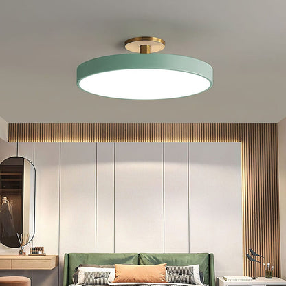 Moduro.co.uk Ceiling Light Green / D30cm*H15cm-16W / White Light LumoCirca – Minimalist Round LED Ceiling Light – Modern Flush Mount Fixture