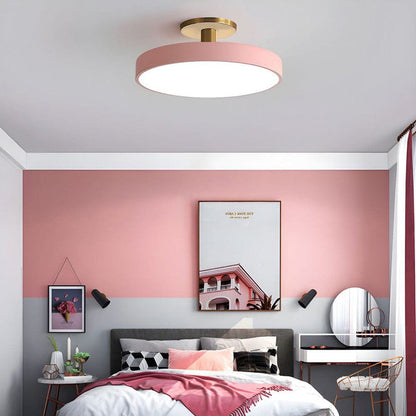 Moduro.co.uk Ceiling Light Pink / D30cm*H15cm-16W / White Light LumoCirca – Minimalist Round LED Ceiling Light – Modern Flush Mount Fixture